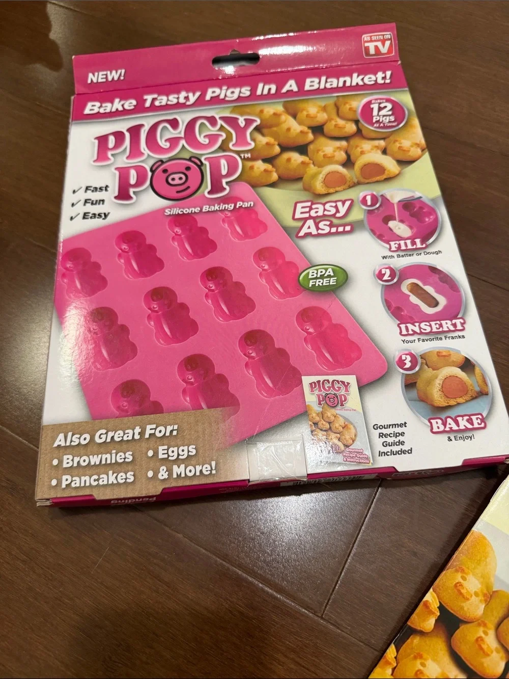 As Seen On TV Piggy Pop Silicone Baking Mold - Bright Pink